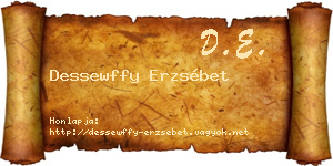 Dessewffy Erzsébet névjegykártya