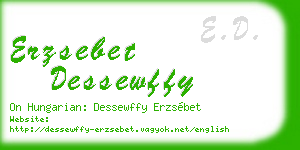 erzsebet dessewffy business card